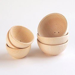 **Natural Wooden Bowls (70Mm) - ABC School Supplies