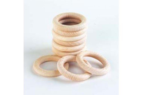 Natural Wooden Rings (48Mm) - ABC School Supplies