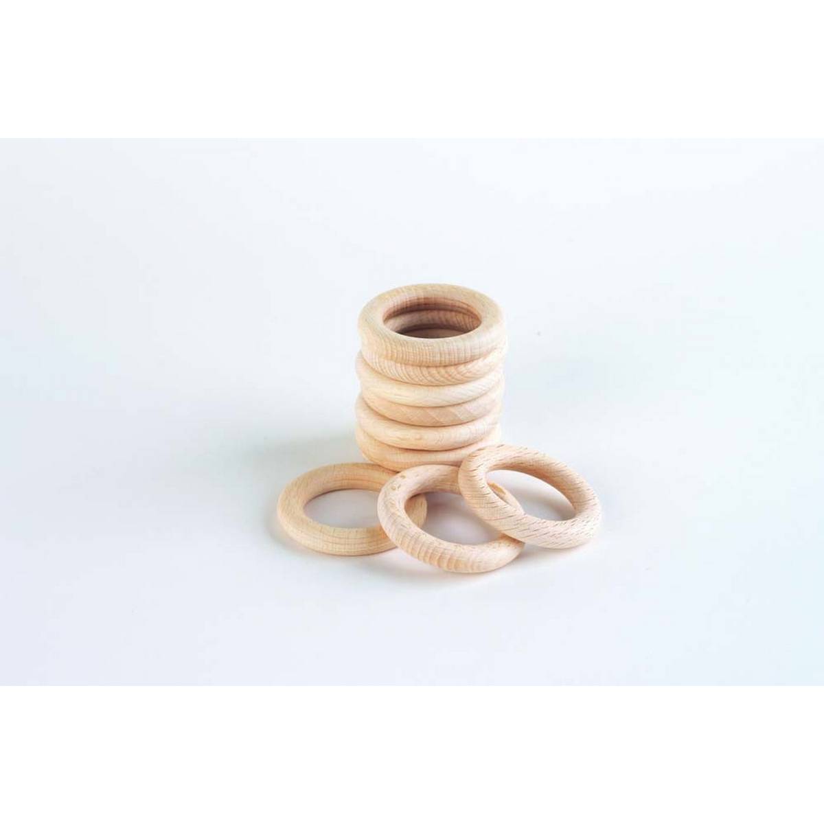 Natural Wooden Rings (48Mm) - ABC School Supplies