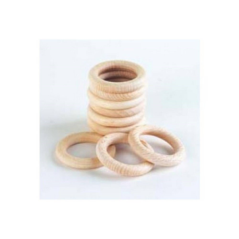 Natural Wooden Rings (56Mm) - ABC School Supplies