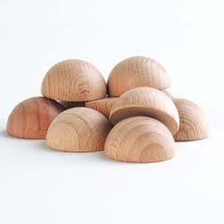 Natural Wooden Semispheres - ABC School Supplies