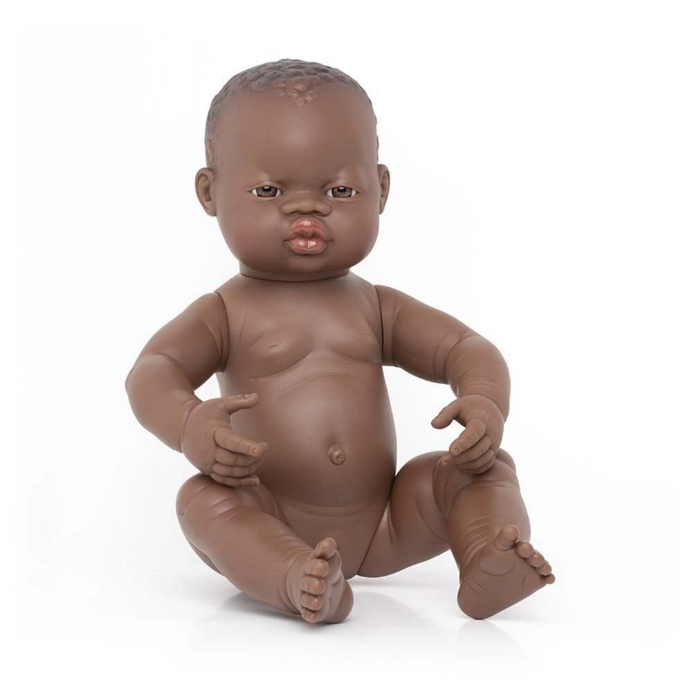 Newborn Baby Doll African Girl 40 Cm - ABC School Supplies