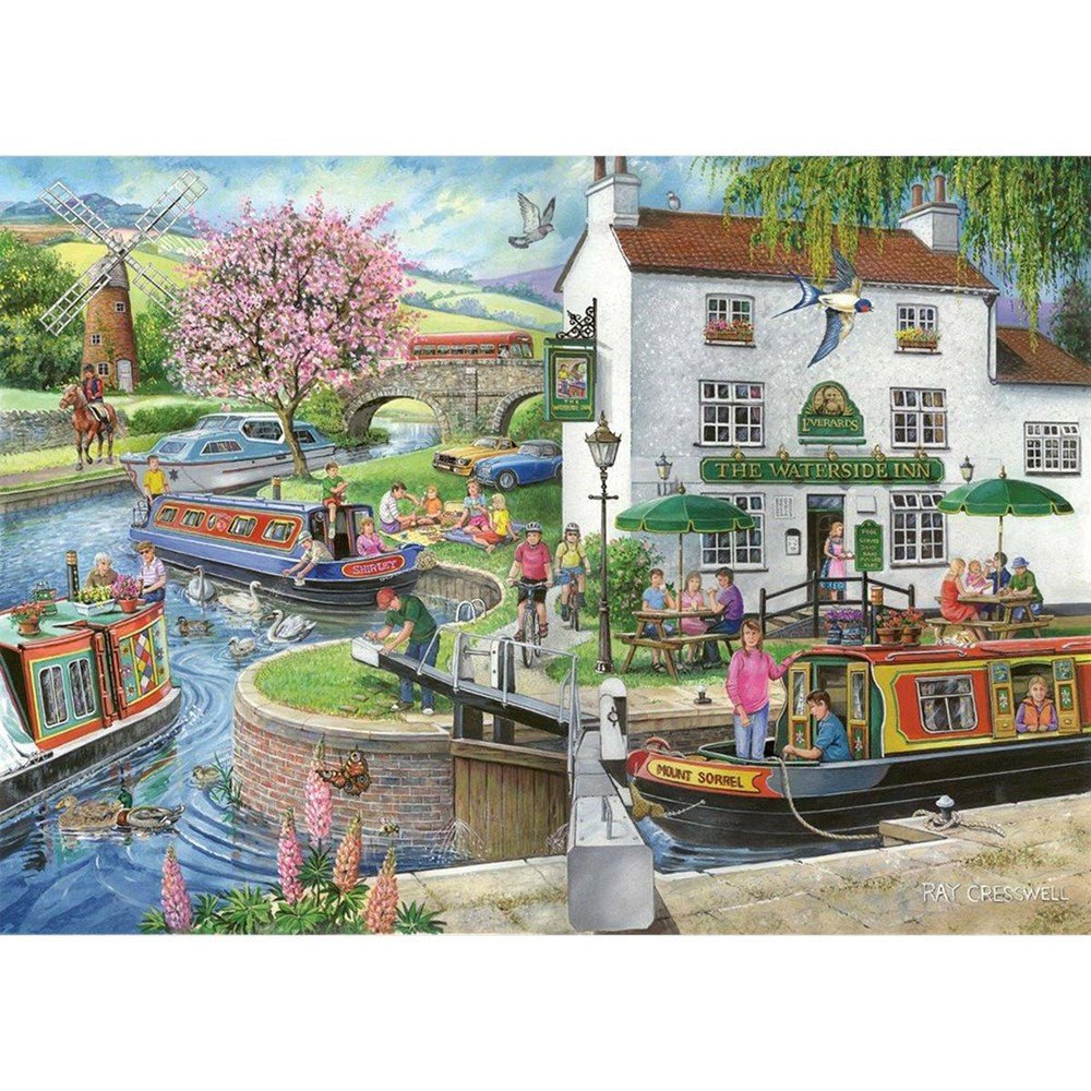 No.6 - By The Canal - 1000 Piece Jigsaw Puzzle - ABC School Supplies