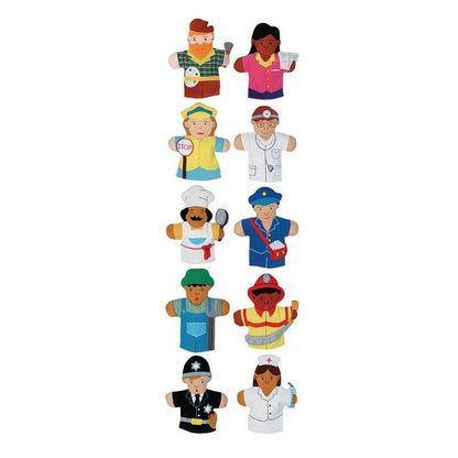 Occupational Hand Puppets Set Of 10 - ABC School Supplies
