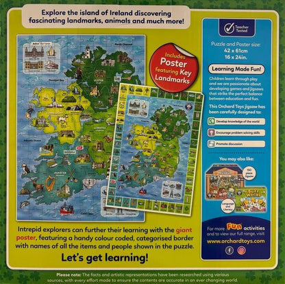 Orchard Toys Map of Ireland Jigsaw Puzzle and Poster - ABC School Supplies