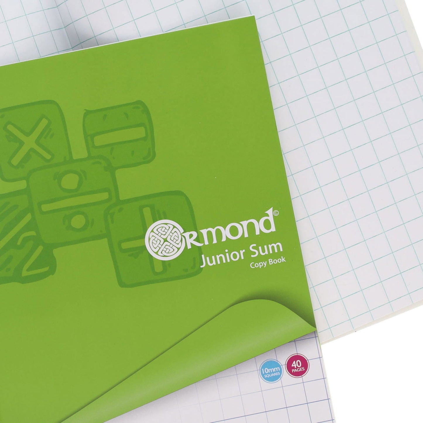 Ormond 40Pg 10mm Sq Junior Sum Copy - Pack of 20 - ABC School Supplies