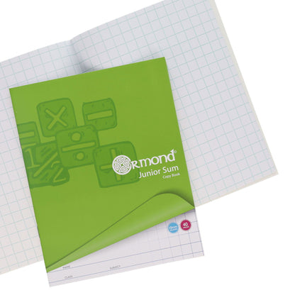 Ormond 40Pg 10mm Sq Junior Sum Copy - Pack of 20 - ABC School Supplies