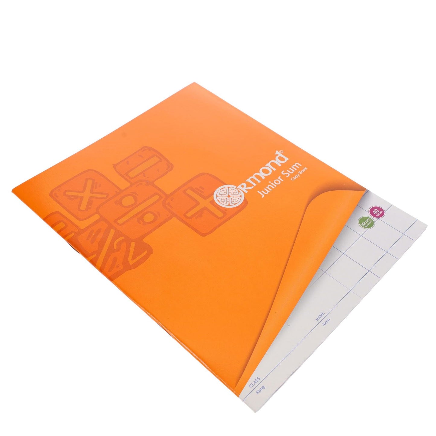 Ormond 40Pg 20mm Sq Junior Sum Copy - 20 Pack - ABC School Supplies