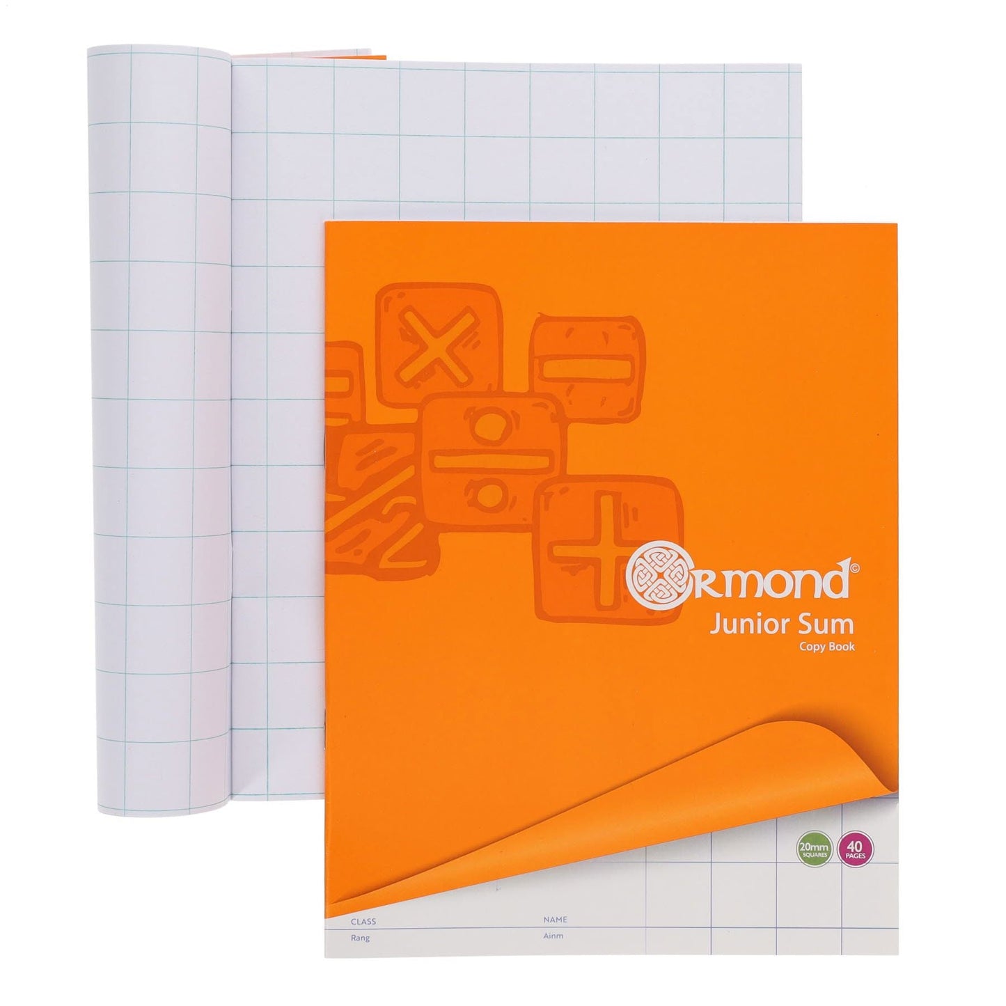 Ormond 40Pg 20mm Sq Junior Sum Copy - 20 Pack - ABC School Supplies