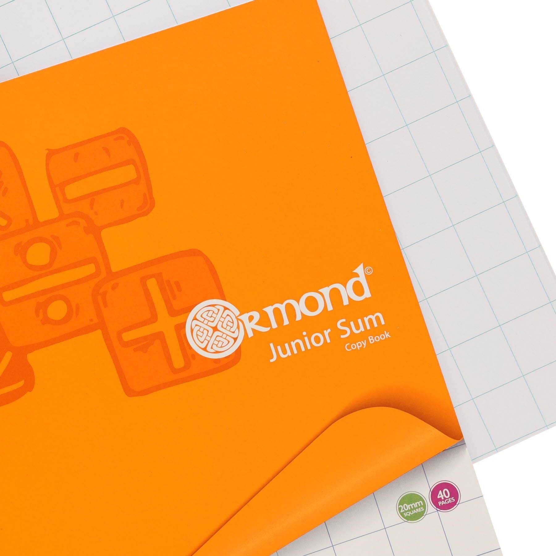 Ormond 40Pg 20mm Sq Junior Sum Copy - 20 Pack - ABC School Supplies