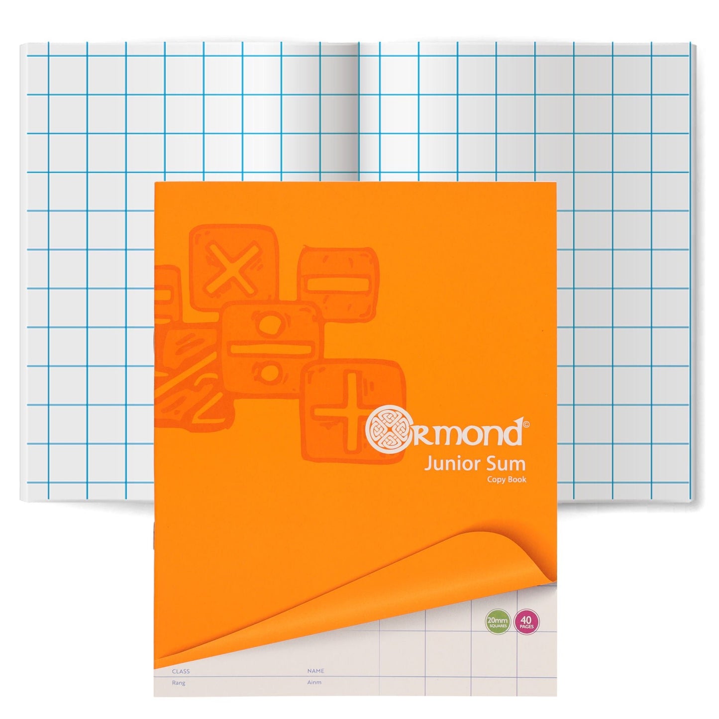 Ormond 40Pg 20mm Sq Junior Sum Copy - 20 Pack - ABC School Supplies