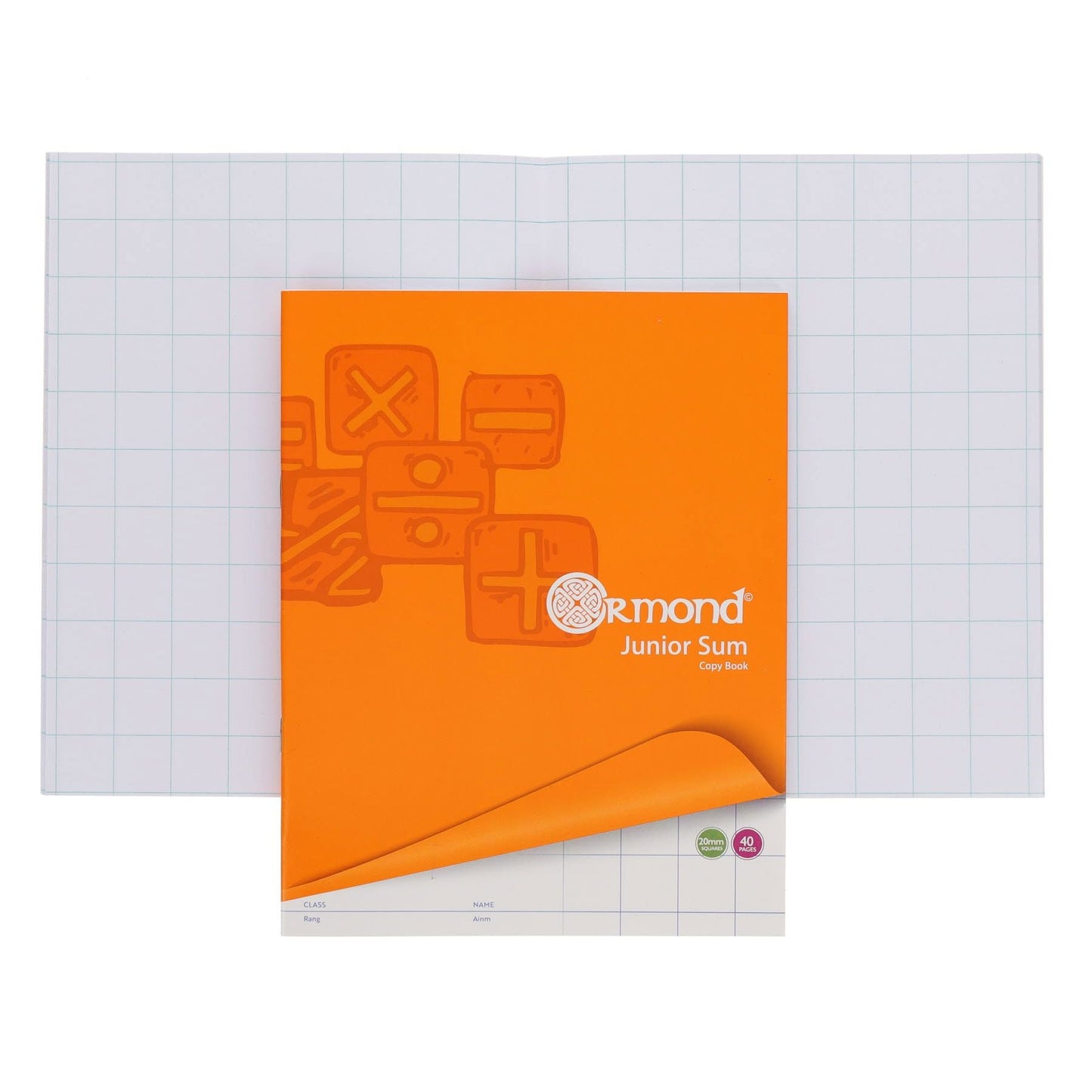 Ormond 40Pg 20mm Sq Junior Sum Copy - 20 Pack - ABC School Supplies