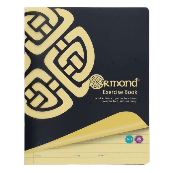 Ormond 88Pg A11 Visual Memory Aid Durable Cover Copy Book - Yellow - ABC School Supplies