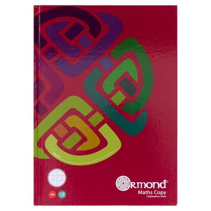 Ormond A4 128Pg Hardcover Maths Copy Book - ABC School Supplies