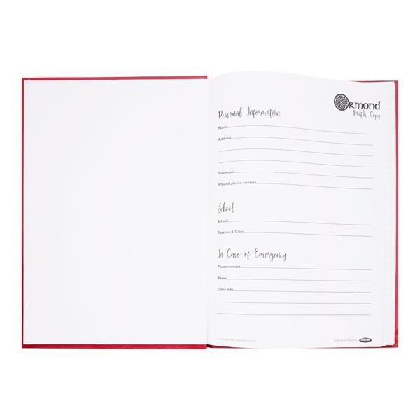 Ormond A4 128Pg Hardcover Maths Copy Book - ABC School Supplies