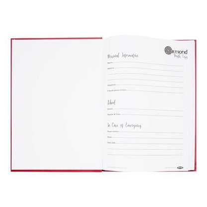 Ormond A4 128Pg Hardcover Maths Copy Book - ABC School Supplies