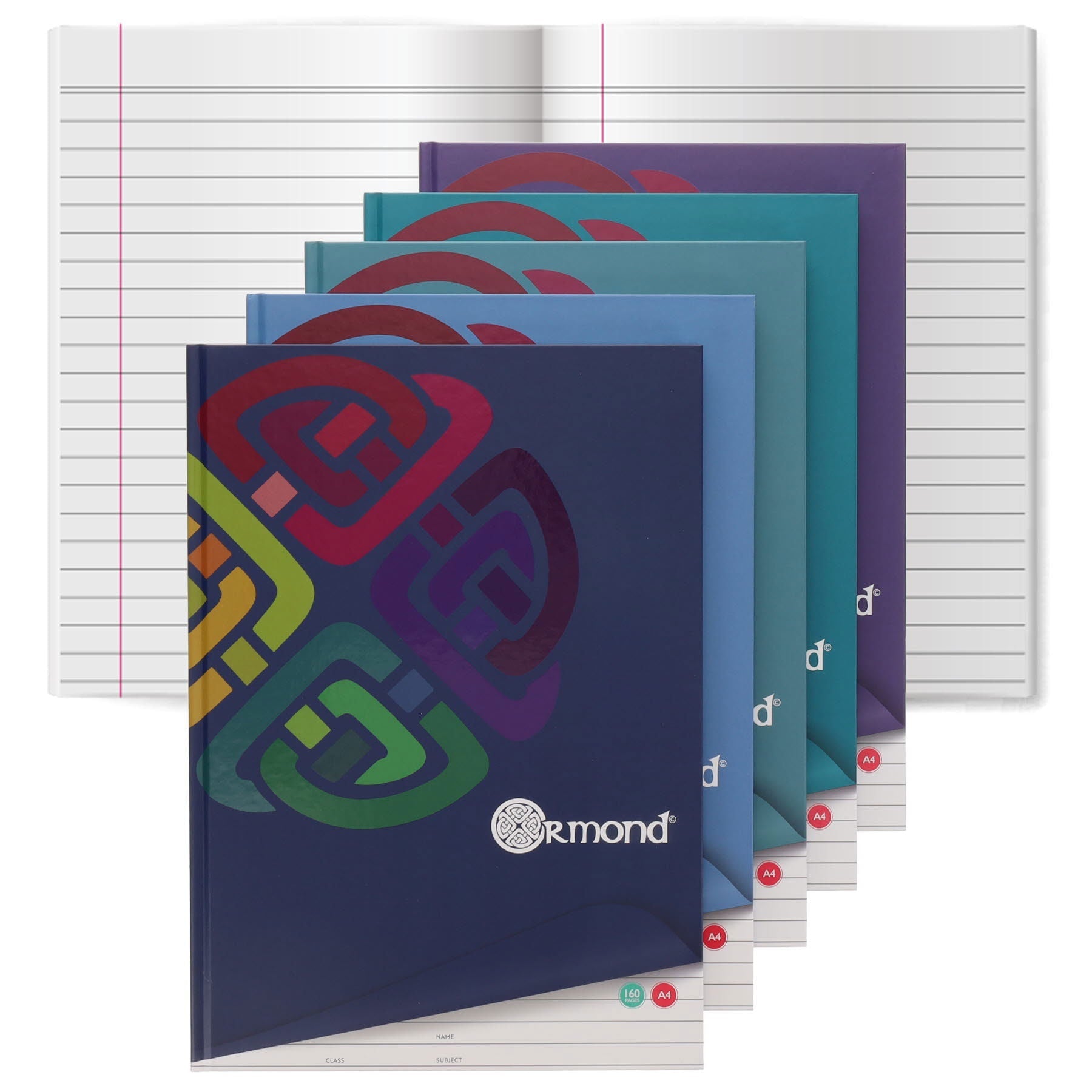 Ormond A4 160pg Hardback Notebook - ABC School Supplies
