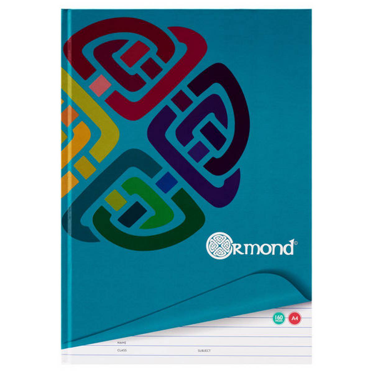 **Ormond A4 160Pg Hardcover Notebook - ABC School Supplies
