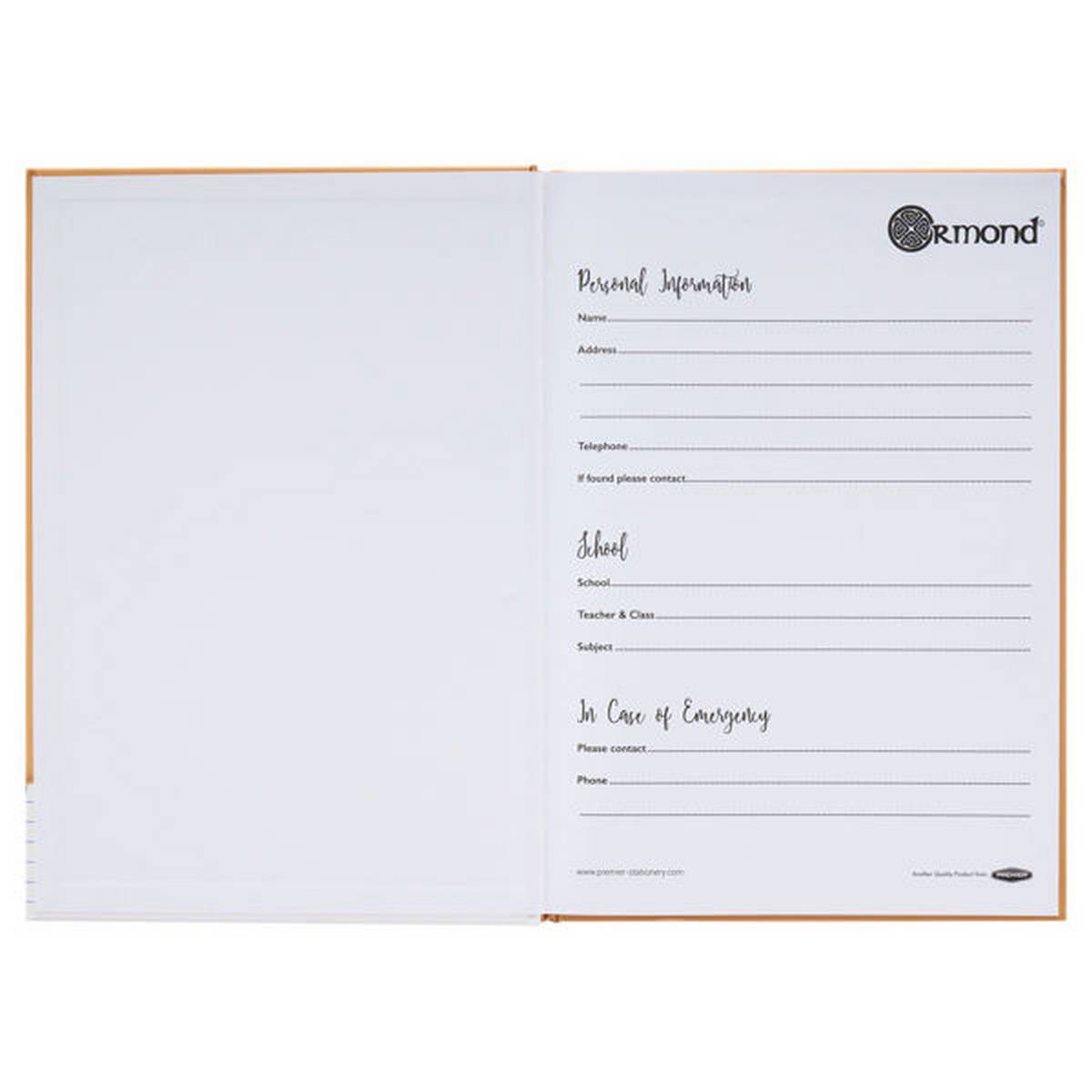 **Ormond A4 160Pg Hardcover Notebook - ABC School Supplies