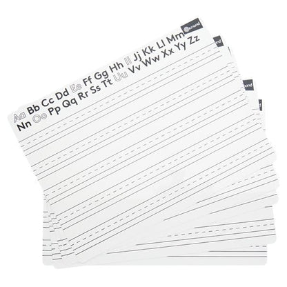 Ormond A4 Alphabet/Lined Write & Wipe Boards Pack Of 10 - ABC School Supplies