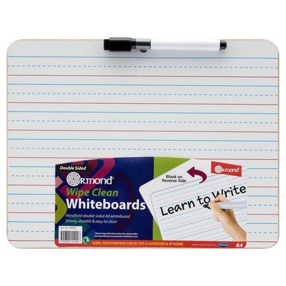 Ormond A4 Writing & Drawing Whiteboard W/Marker - ABC School Supplies
