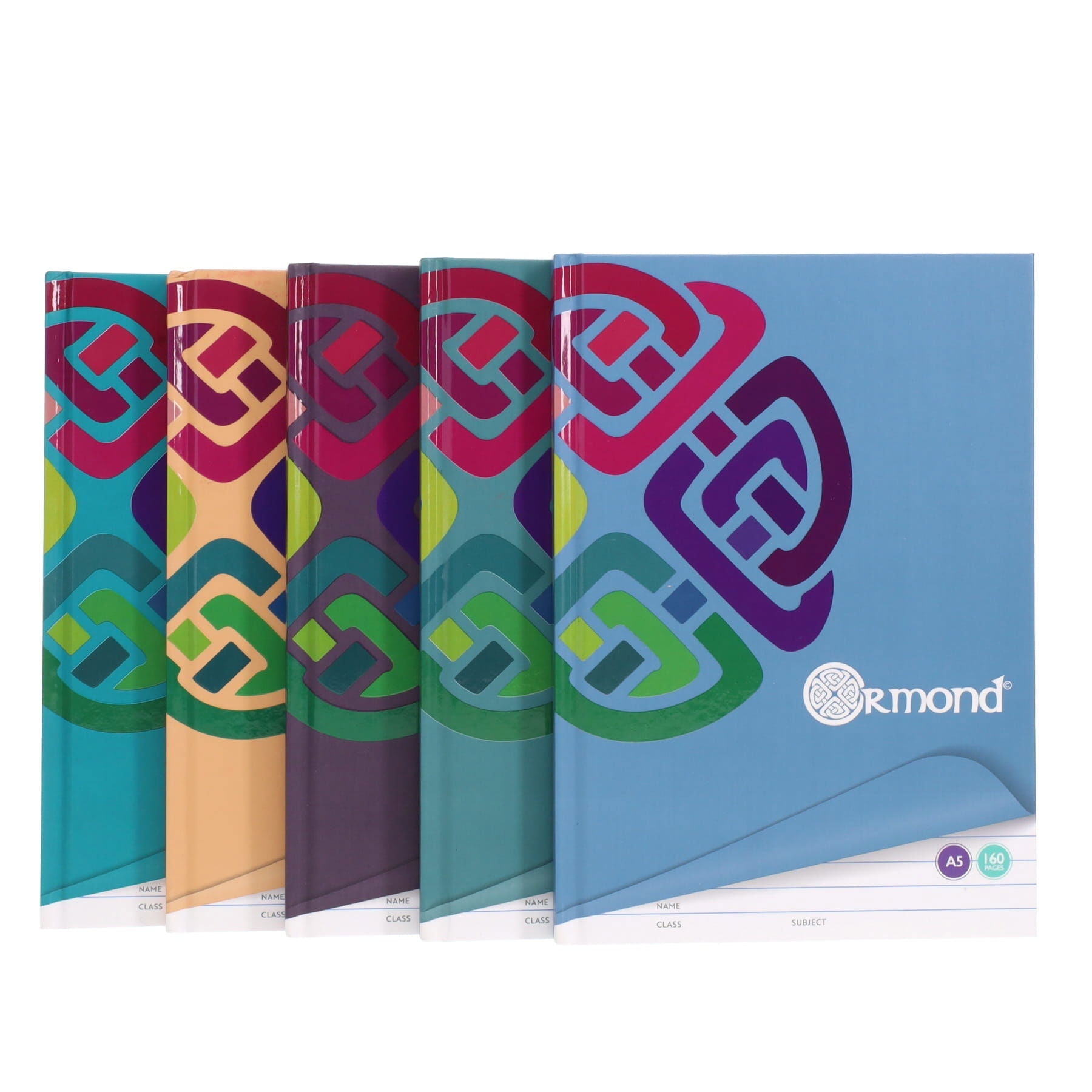 Ormond A5 160pg Hardcover Notebook Pack of 5 - ABC School Supplies