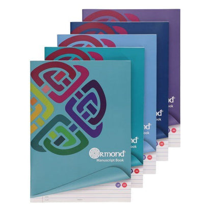 Ormond Blue A4 120pg Manuscript Book - Covers vary - ABC School Supplies