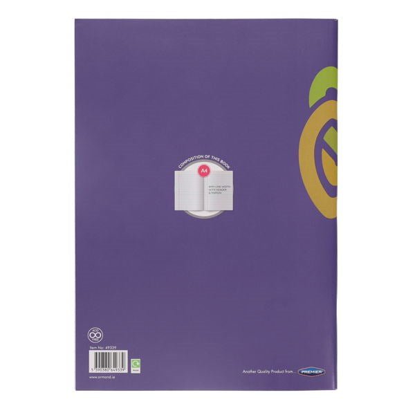 Ormond Blue A4 120pg Manuscript Book - Covers vary - ABC School Supplies