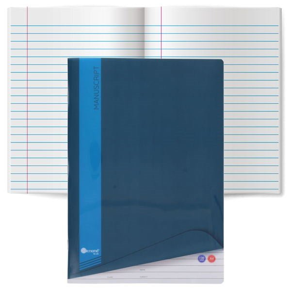 Ormond Blue A4 120pg Manuscript Book Durable Cover - Pack of 480 - ABC School Supplies