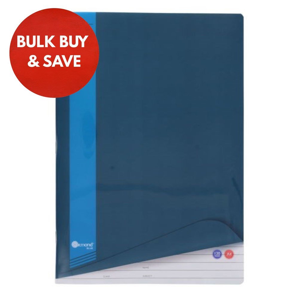 Ormond Blue A4 120pg Manuscript Book Durable Cover - Pack of 480 - ABC School Supplies