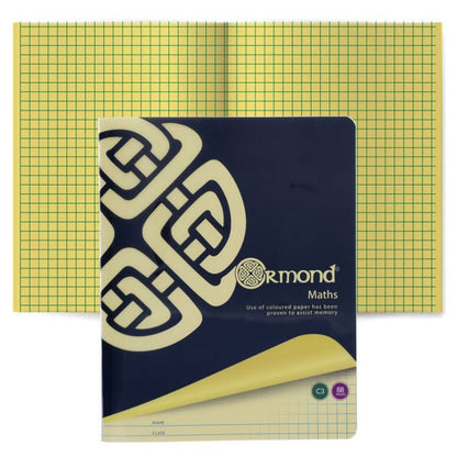 Ormond C3 88 Page Durable Cover Visual Memory Aid Sum Copy Book (Yellow) - ABC School Supplies
