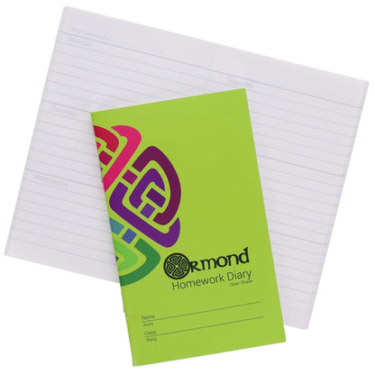 Ormond Homework Diary 84 Pages - ABC School Supplies