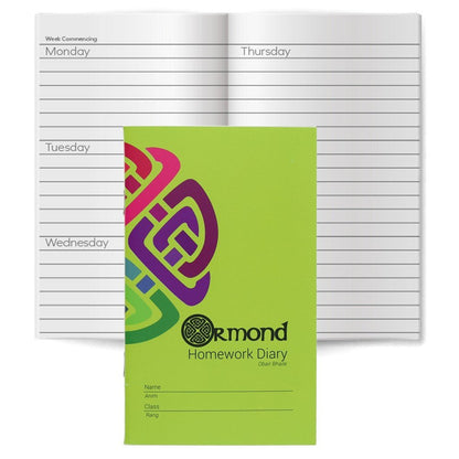 Ormond Mini Homework Diary Pack of 200 - ABC School Supplies