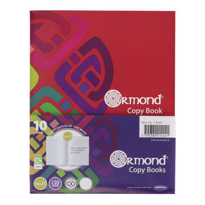 Ormond No. 11 120 Page Copy Pack Of 10 - ABC School Supplies