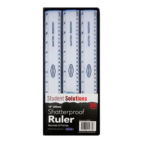 Ormond Shatterproof 30cm Clear Ruler - ABC School Supplies