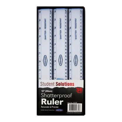 Ormond Shatterproof 30cm Clear Ruler - ABC School Supplies