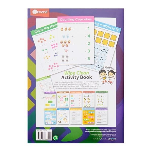 **Ormond Wipe Clean Activity Book - Early Maths and Counting - ABC School Supplies