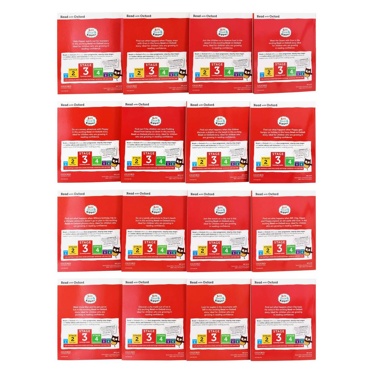 **Oxford Reading Tree Biff Biff, Chip And Kipper Stage 3 Read With Oxford Pack Of 16 Books - ABC School Supplies