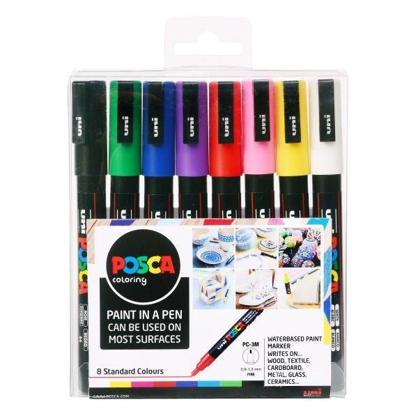 Paint Marker Fine Tip Pack of 8 Assorted - ABC School Supplies