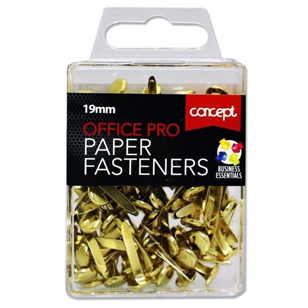Paper Fasteners Pack of 100 19mm - ABC School Supplies