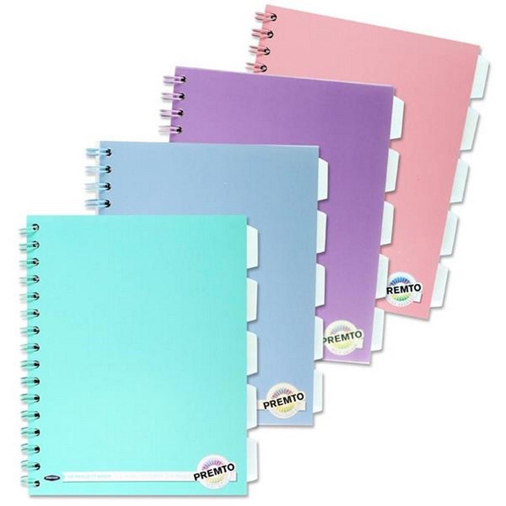 **Pastel A5 200Pg 5 Subject Wiro Notebook - ABC School Supplies