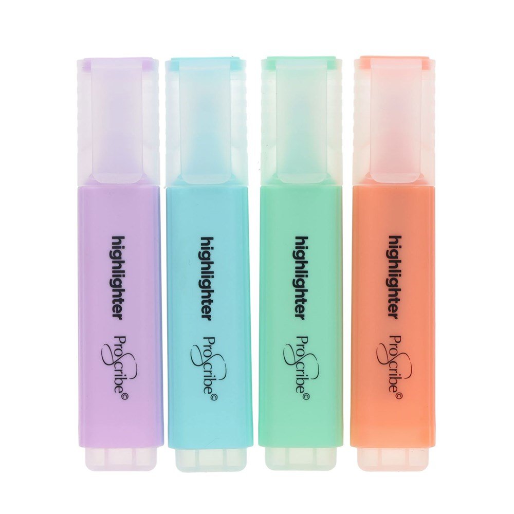 Pastel Highlighters Pack of 4 - ABC School Supplies