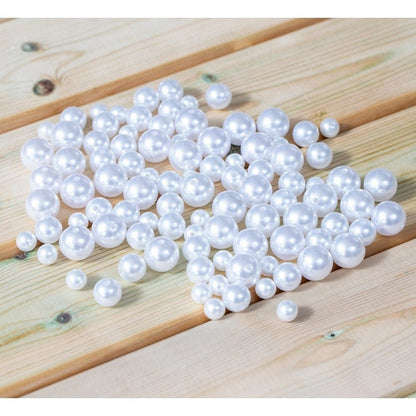 Pearl Like Beads - White /Pearlescent 12,16, 20Mm Pk 100 - ABC School Supplies