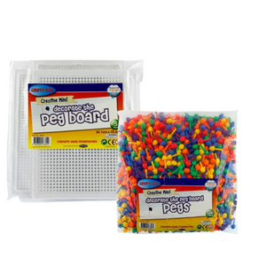 Pegs & 5 Peg Boards Bundle 1,000 - ABC School Supplies