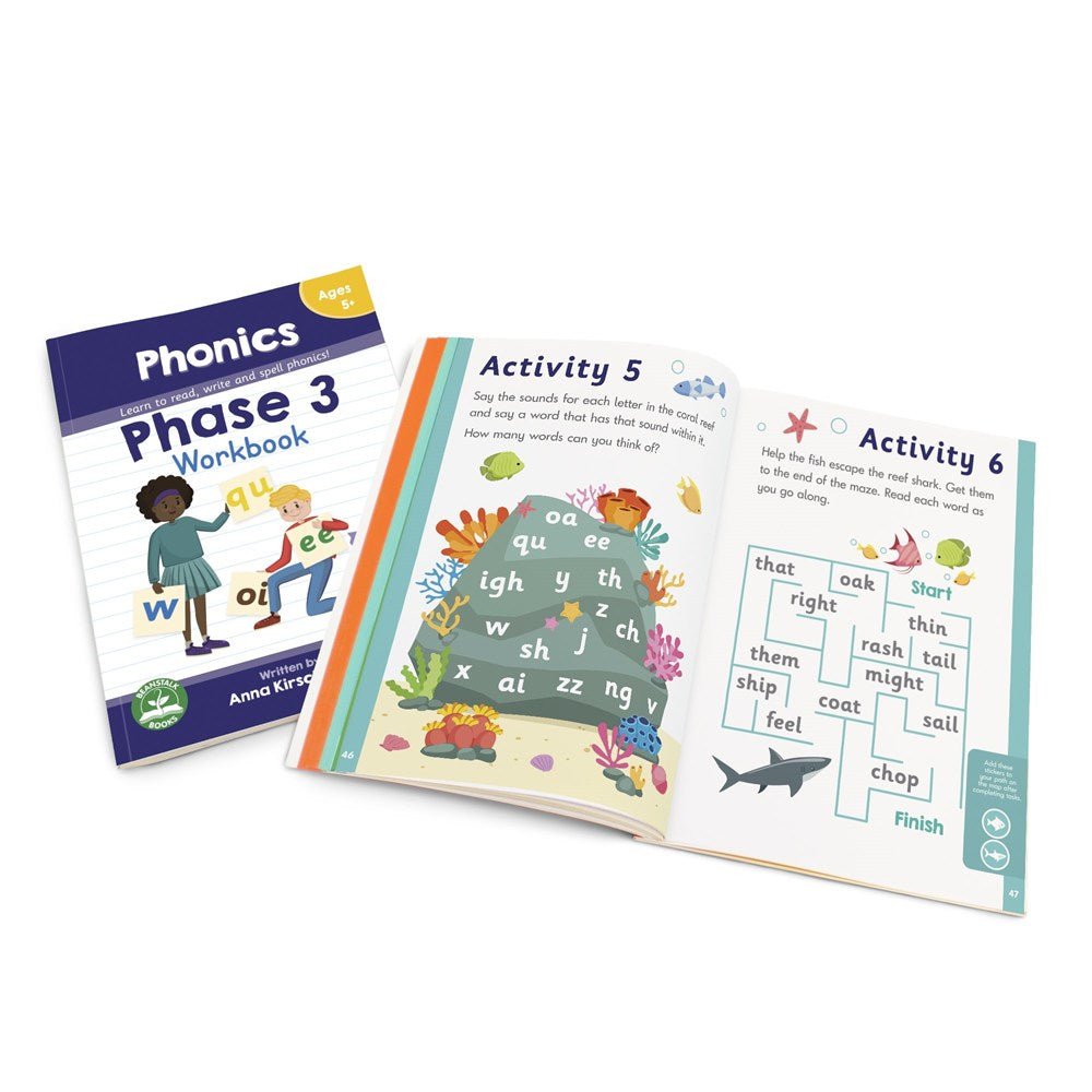 Phase 3 Phonics Workbook - ABC School Supplies