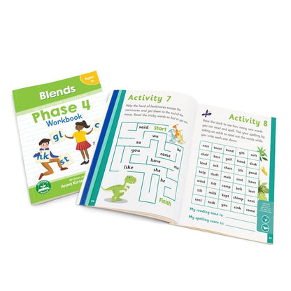 Phase 4 Blends Workbook - 12 Pack - ABC School Supplies