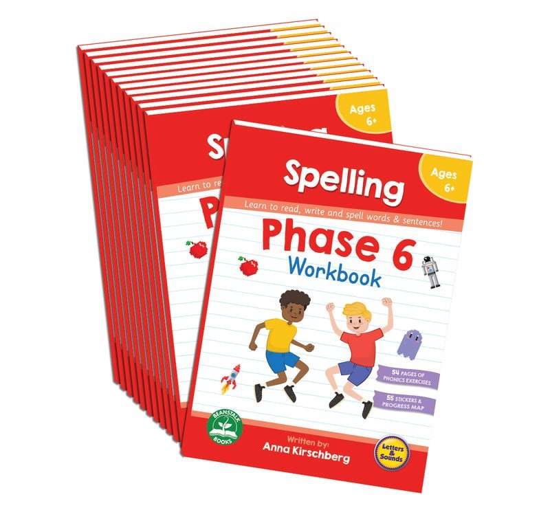 Phase 6 Spelling Workbook - 12 Pack - ABC School Supplies