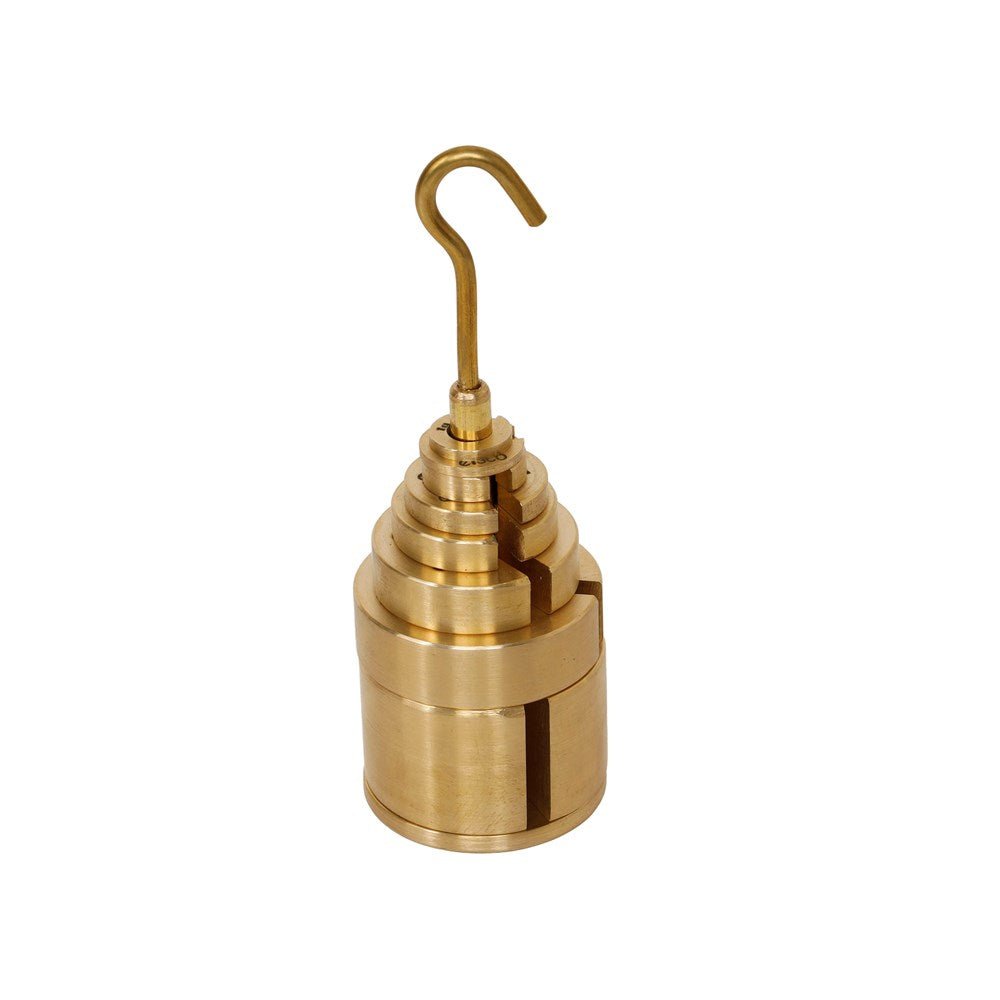 Philip Harris Hanging Slotted Masses - Brass - 1g to 200g - Pack of 10 - ABC School Supplies