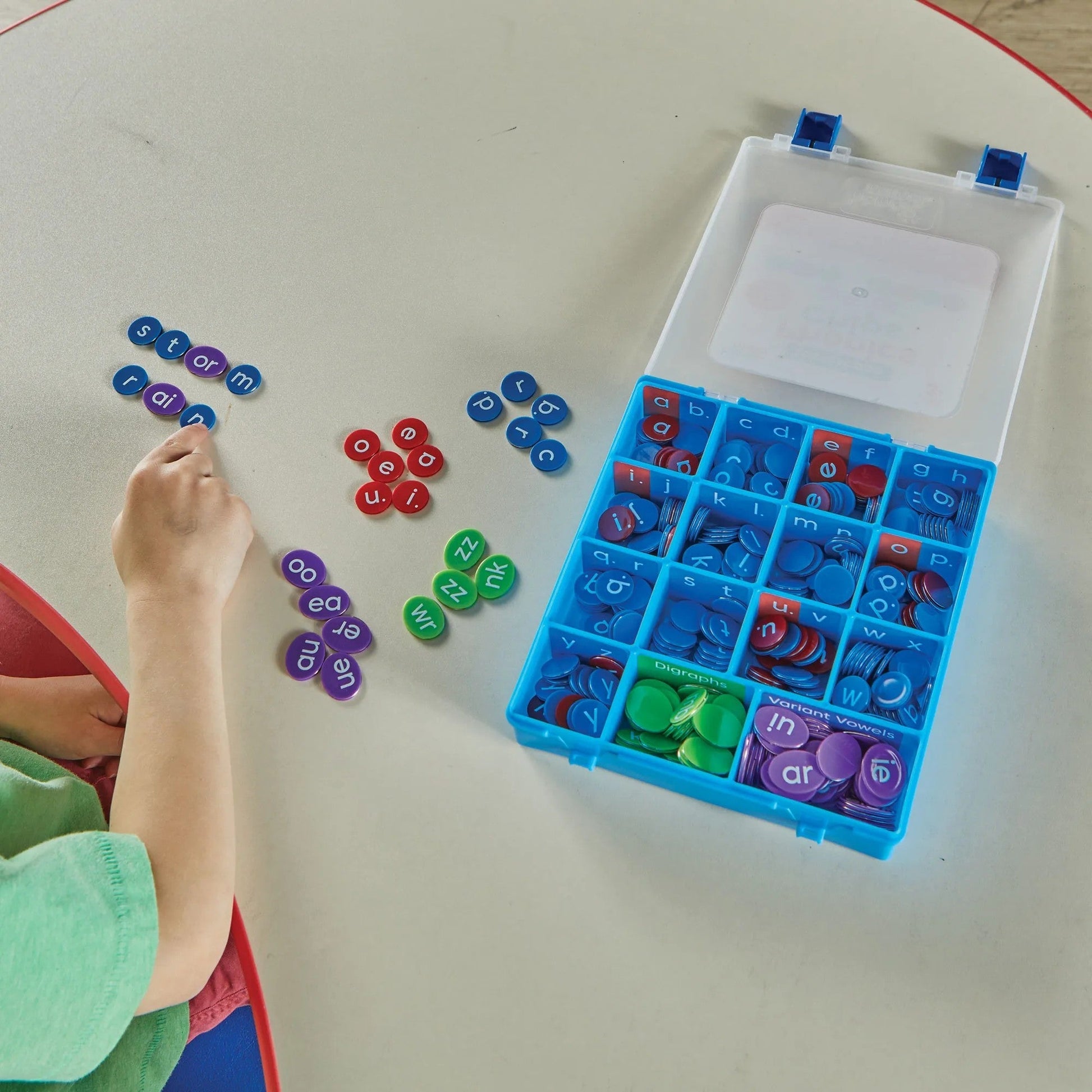 Phonics Alphabet Chips With Storage - ABC School Supplies