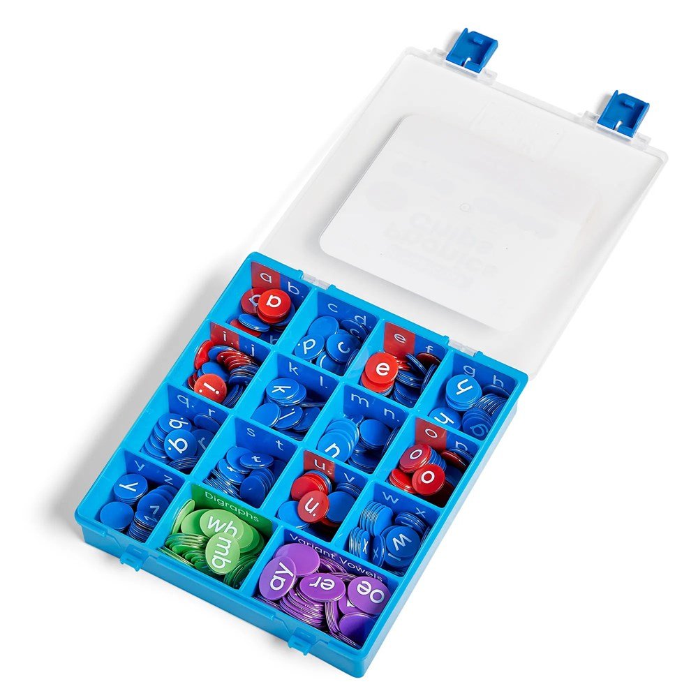 Phonics Alphabet Chips With Storage - ABC School Supplies